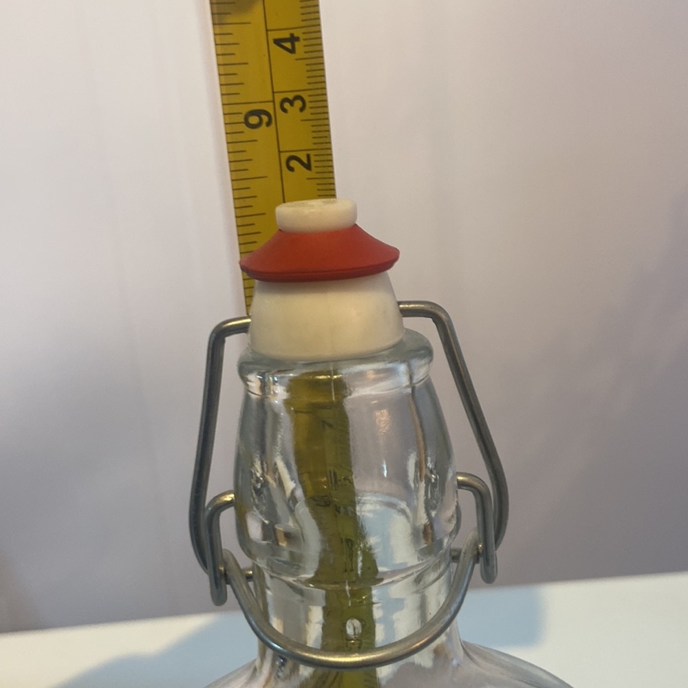 Italian Glass Bottle with Stopper - Picture 4 of 5